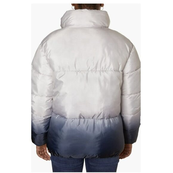 Nicole Miller Ombre Puffer Winter Coat Jacket Sz Large NWT - Picture 2 of 7